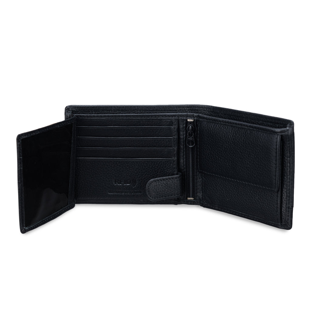 Mens Leather Wallet (BLACK) 08876 – Sreeleathers Ltd